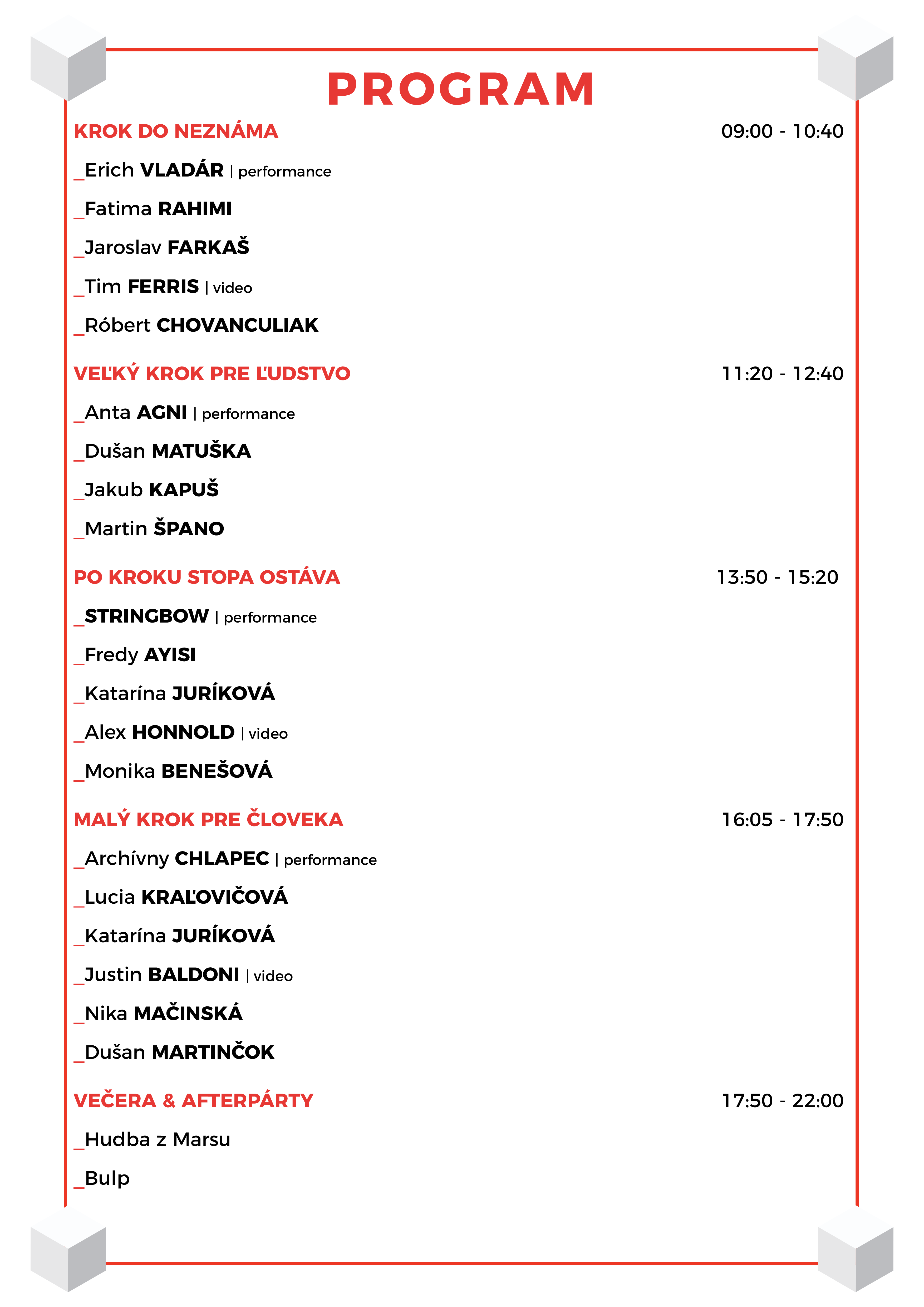 Program TEDx 2019